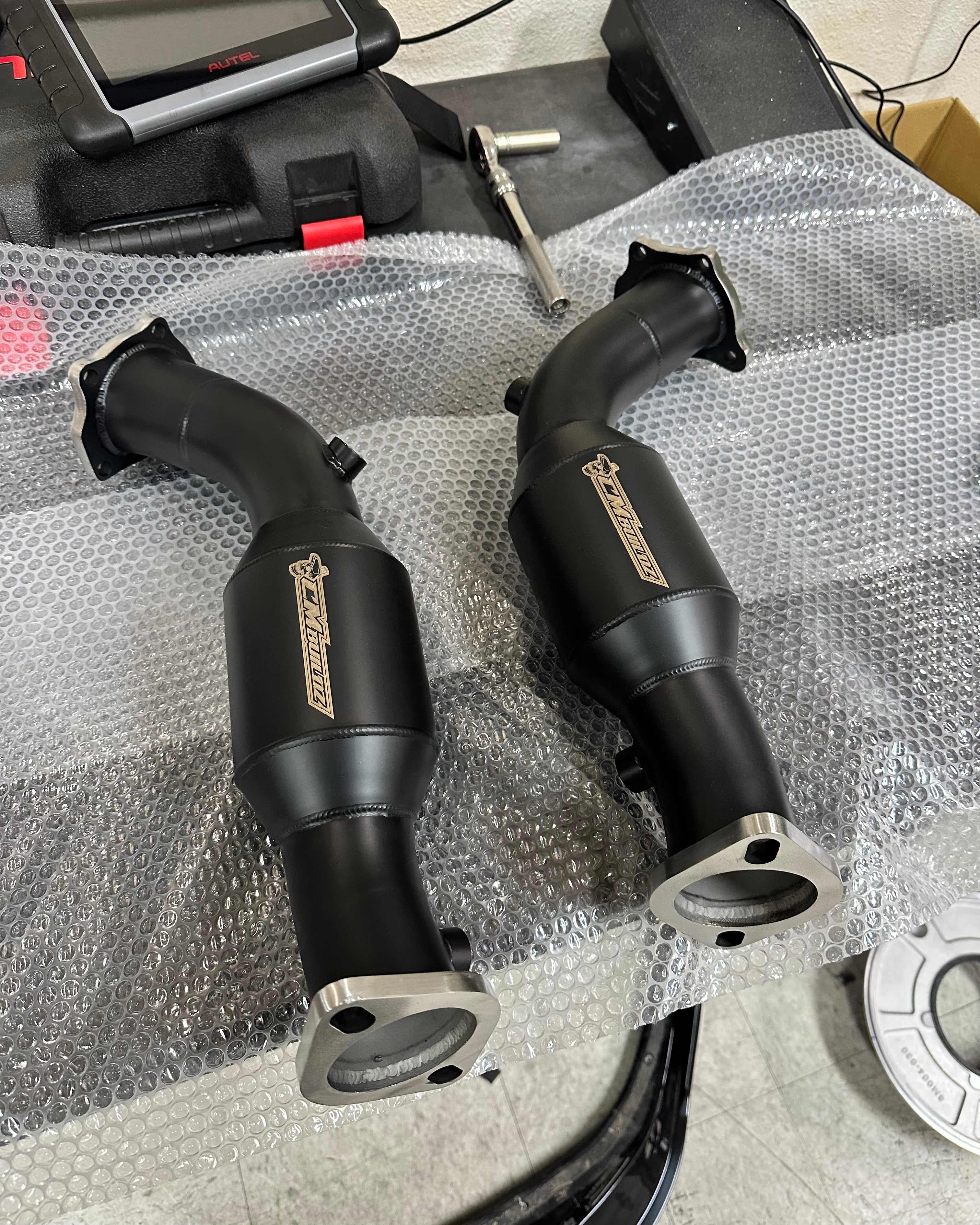 CMbuildz catless primary downpipes Stinger/G70 – CMBUILDZ